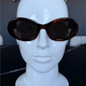 Celine Tortoise Shell Oval Sunglasses